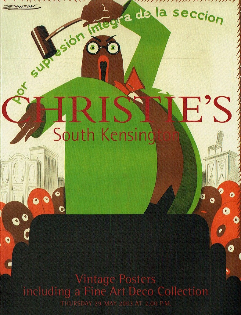 Christies May 2003 Vintage Posters including a Fine Art Deco Col (Digital Only)