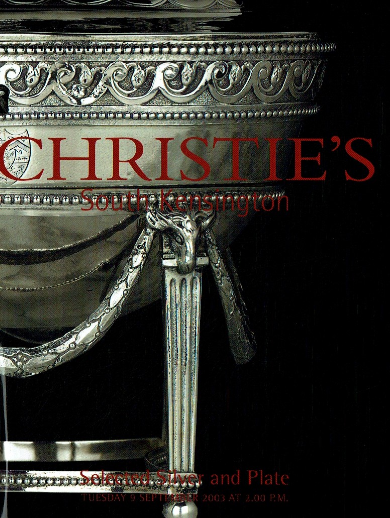 Christies September 2003 Selected Silver and Plate (Digital Only)