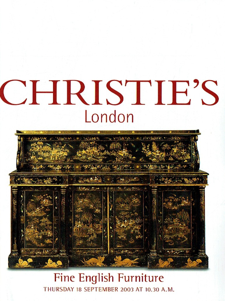 Christies September 2003 Fine English Furniture (Digital Only)