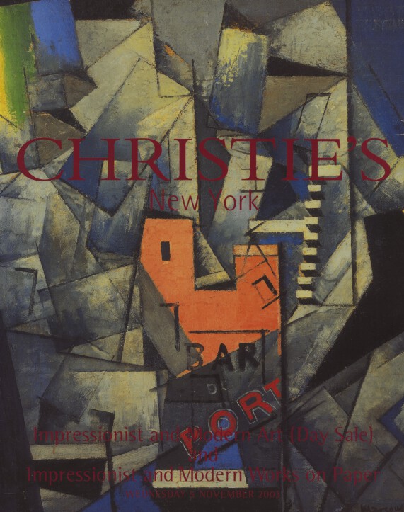 Christies November 2003 Impressionist and Modern Art (Day Sale) (Digital Only)