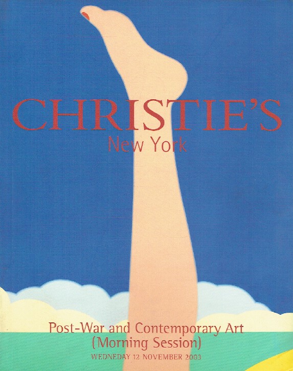 Christies November 2003 Post-War & Contemporary Art - Morning Se (Digital Only)