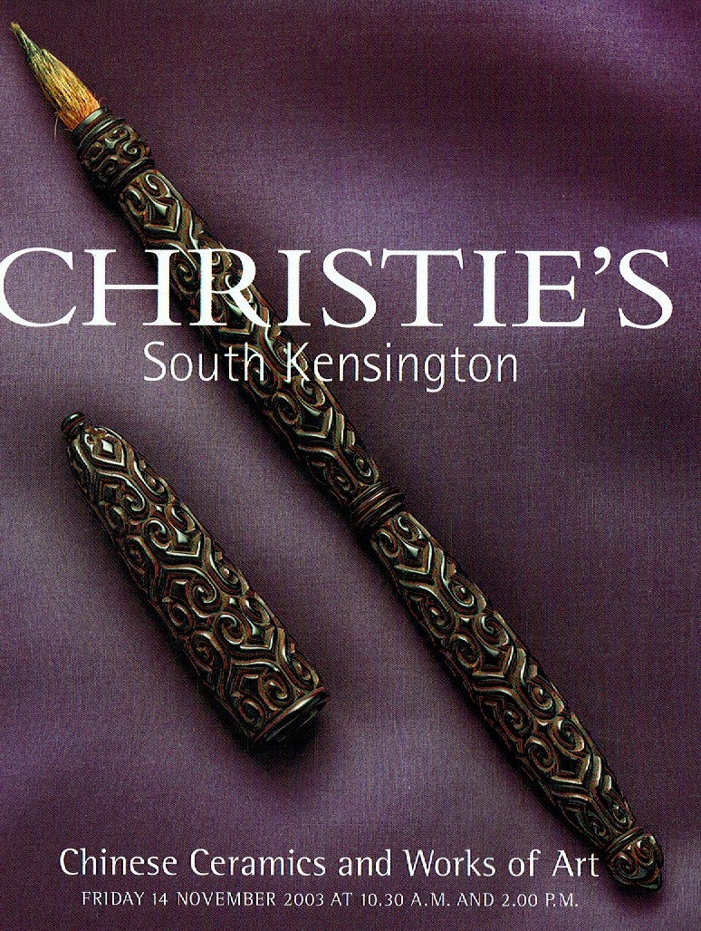 Christies November 2003 Chinese Ceramics & Works of Art (Digital Only)