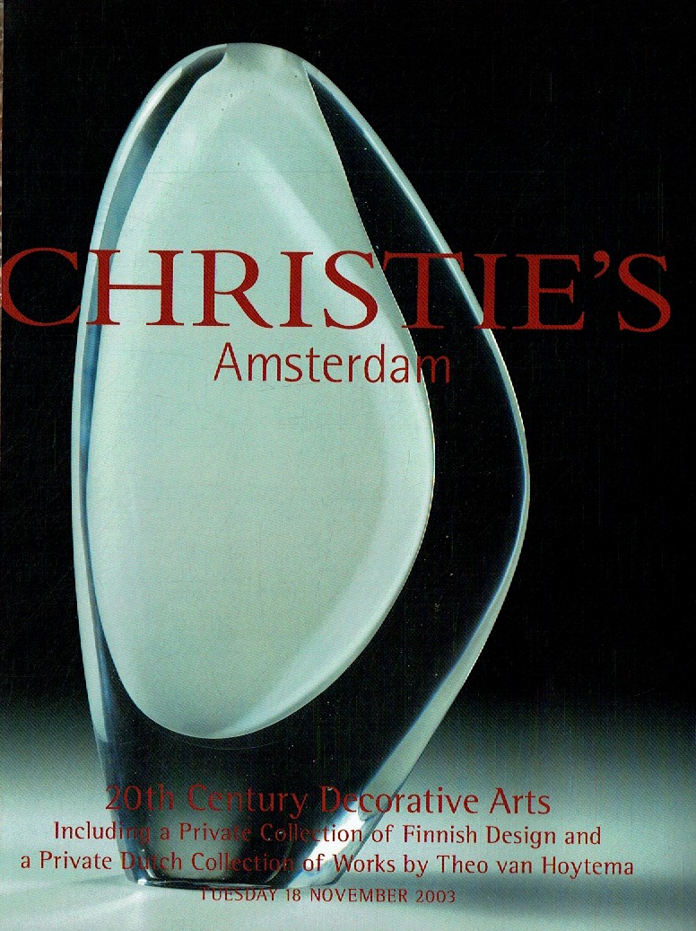 Christies November 2003 20th Century Decorative Arts, Finnish - (Digital Only)