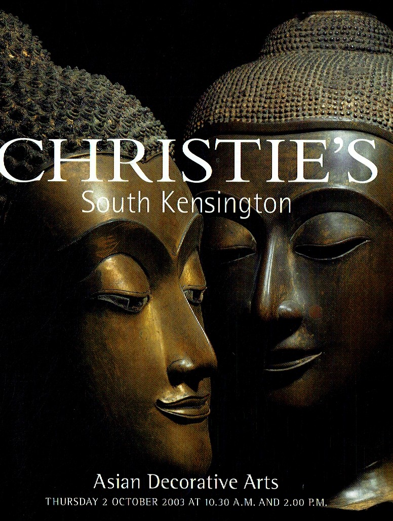 Christies October 2003 Asian Decorative Arts (Digital Only)