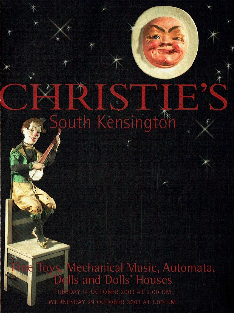 Christies October 2003 Fine Toys, Mechanical Musical, Automata, (Digital Only)