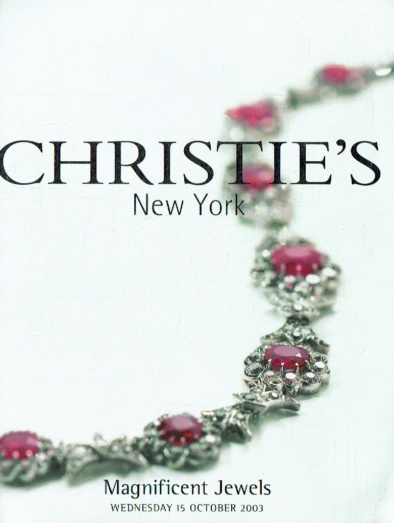 Christies October 2003 Magnificent Jewels (Digital Only)