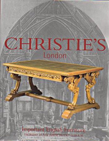 Christies November 2003 Important English Furniture (Digital Only)