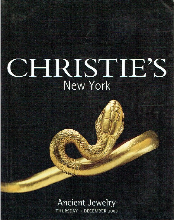 Christies December 2003 Ancient Jewellery (Digital Only)