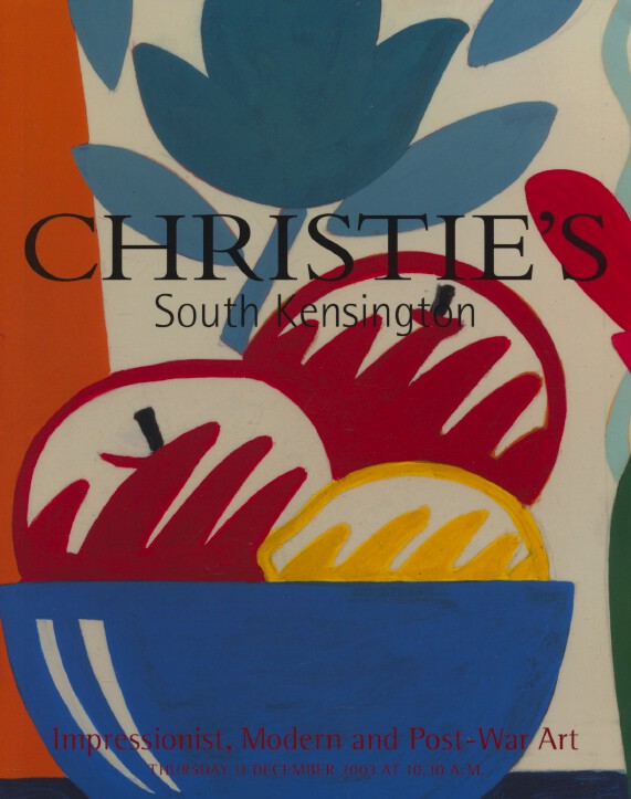 Christies December 2003 Impressionist, Modern and Post-War Art (Digital Only)