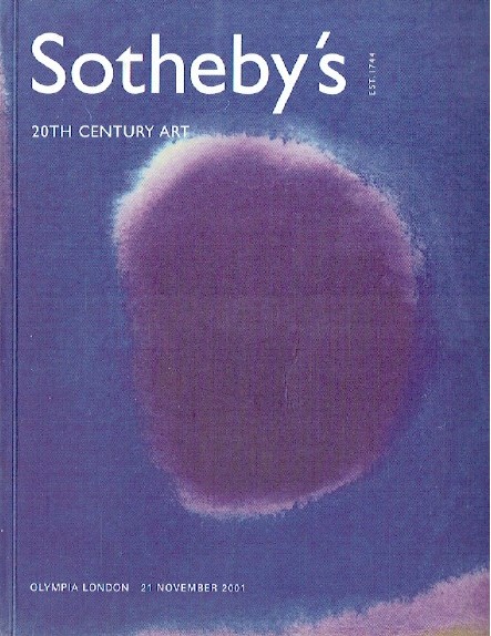 Sothebys November 2001 20th Century Art (Digital Only)