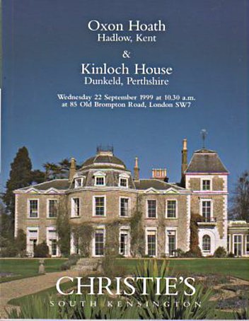 Christies September 1999 Oxon Hoath Hadlow, Kent & Kinloch House (Digital Only)