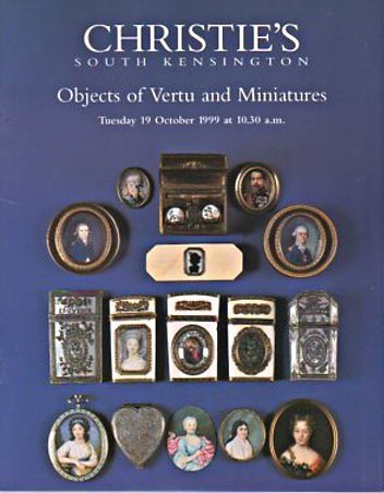 Christies October 1999 Objects of Vertu, Miniatures (Digital Only)