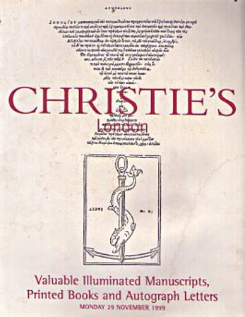 Christies November 1999 Valuable Illuminated Manuscripts, Printe (Digital Only)