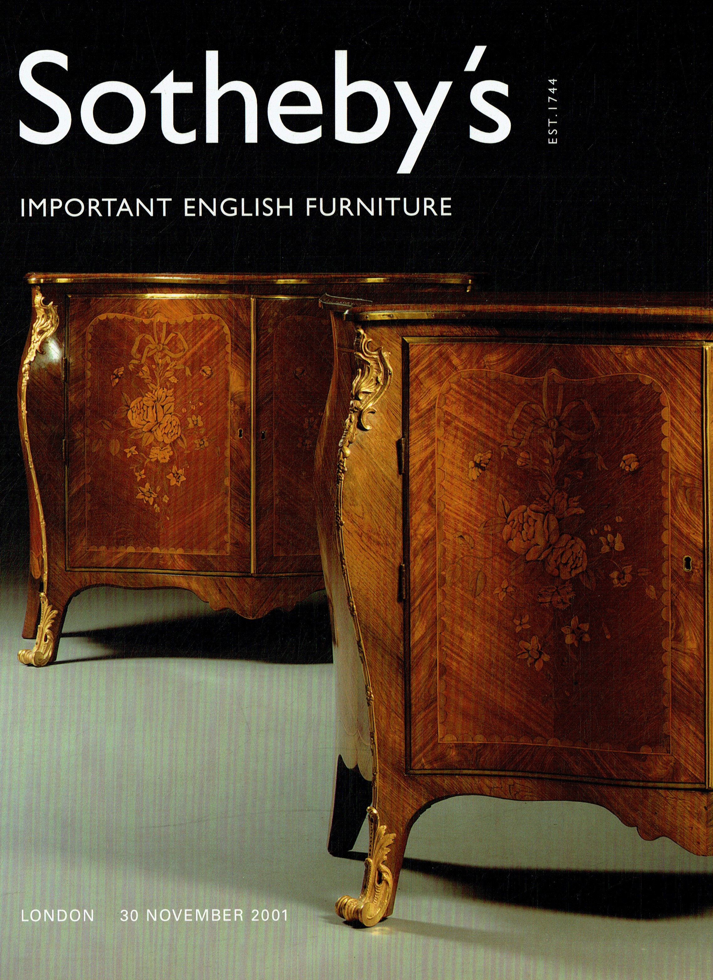 Sothebys November 2001 Important English Furniture (Digital Only)