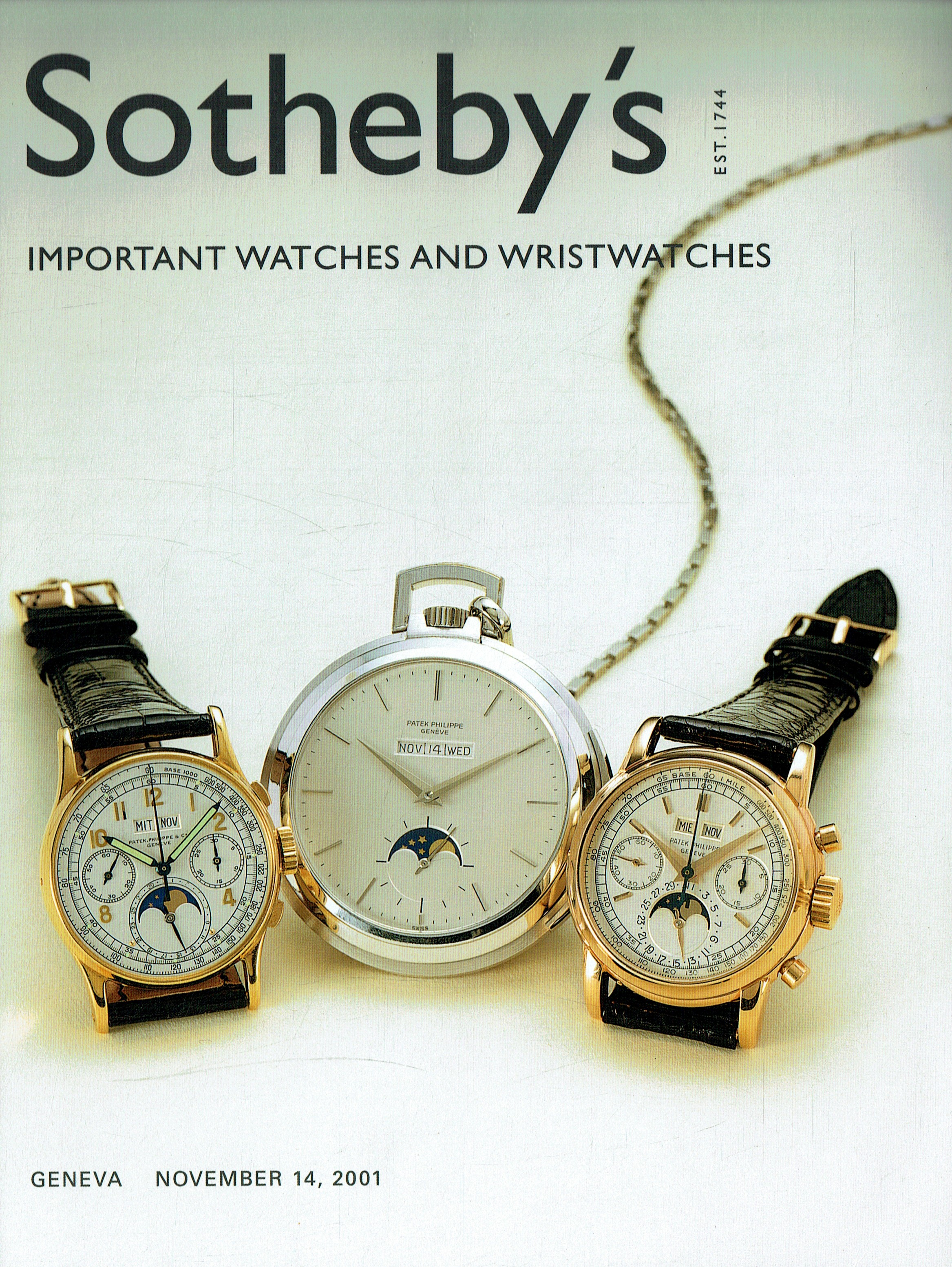 Sothebys November 2001 Important Watches and Wristwatches (Digital Only)