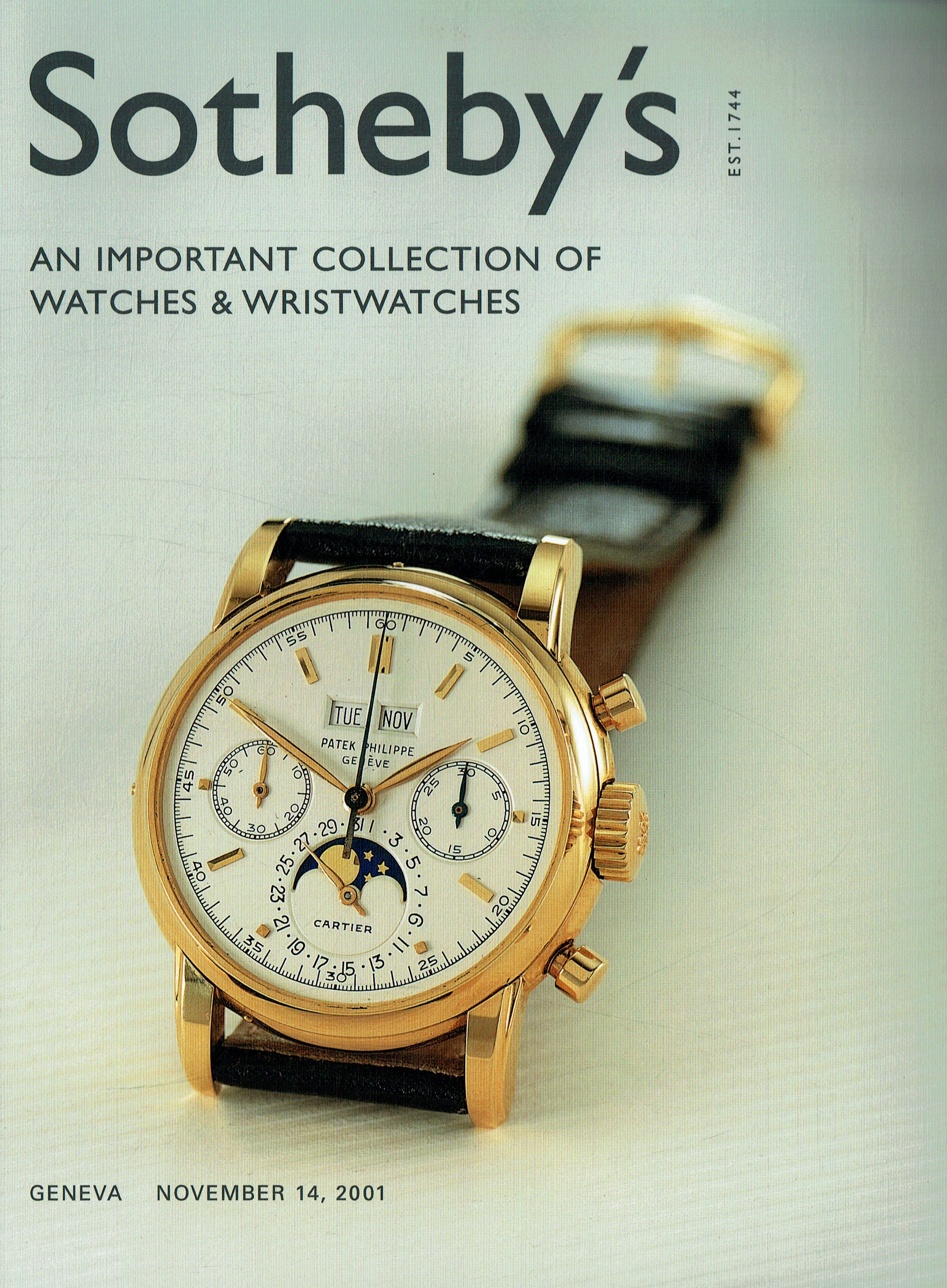 Sothebys November 2001 An Important Collection of Watches and Wri (Digital Only