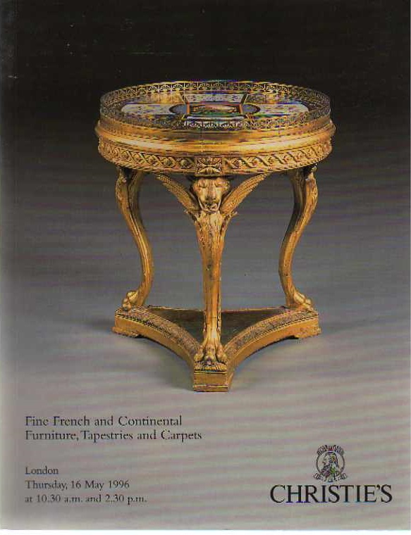 Christies May 1996 Fine French and Continental Furniture, Tapest (Digital Only)