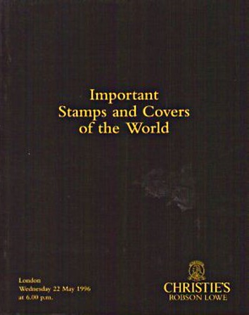 Christies May 1996 Important Stamps & Covers of the World (Digital Only)