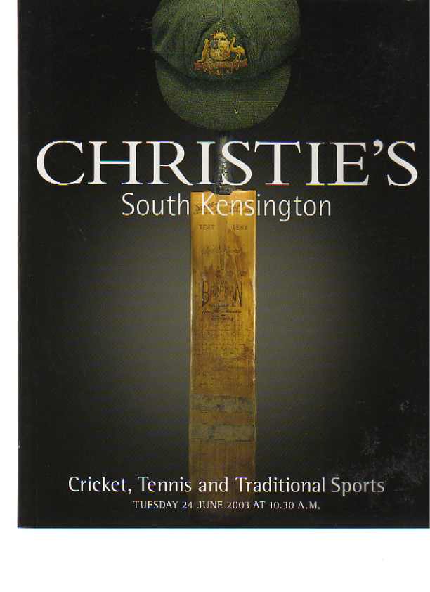 Christies June 2003 Cricket, Tennis & Traditional Sports (Digital Only)