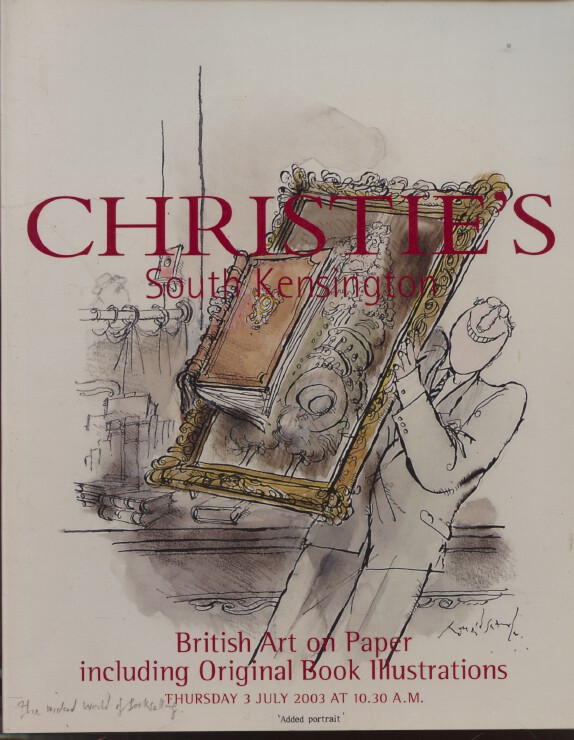 Christies July 2003 British Art on Paper including Original Book (Digital Only)