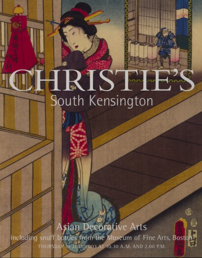 Christies July 2003 Asian Decorative Arts including snuff bottle (Digital Only)