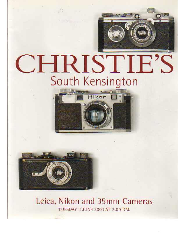 Christies June 2003 Leica, Nikon & 35mm Cameras (Digital Only)