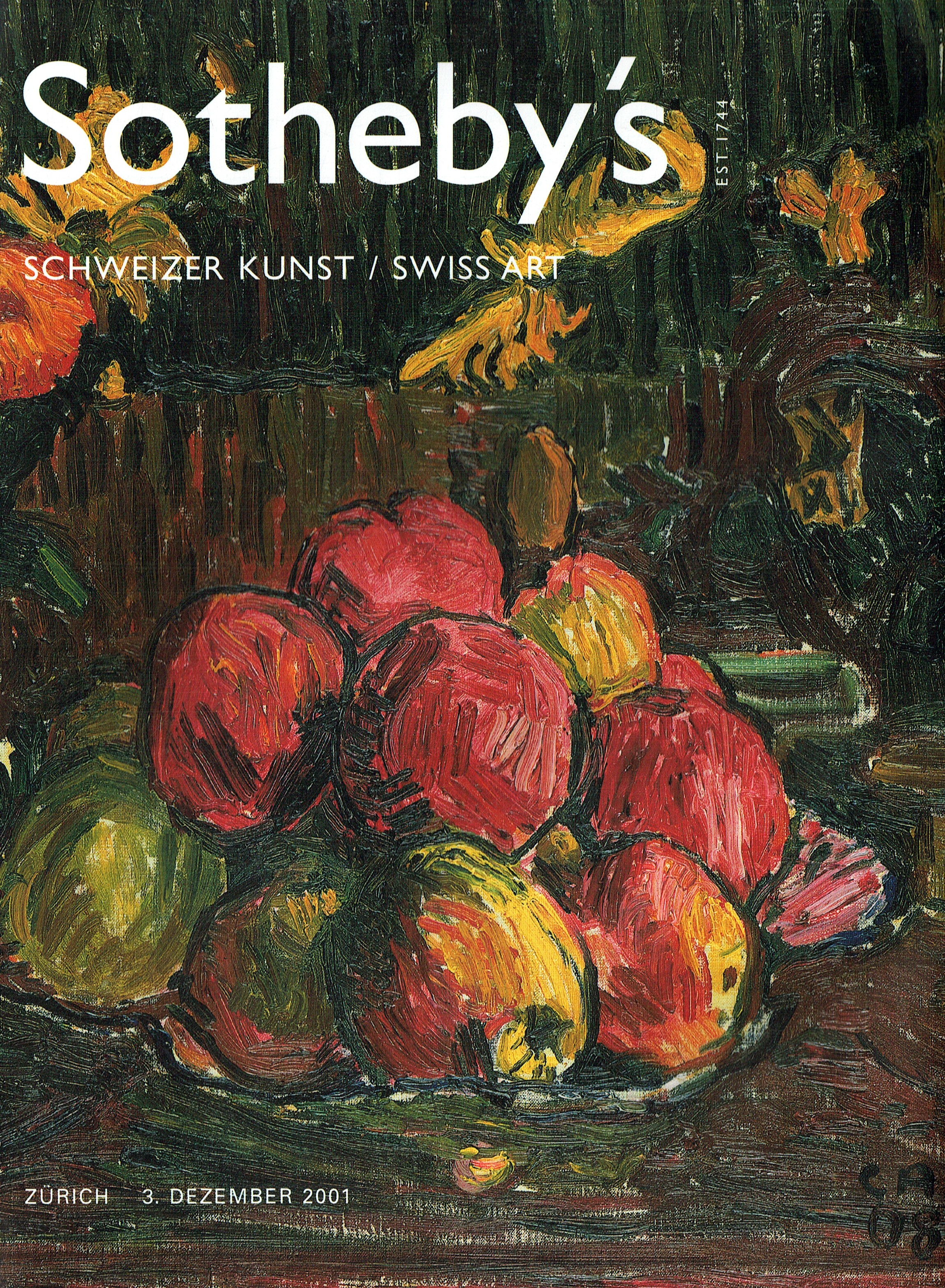 Sothebys December 2001 Schweizer Kunst. Swiss Art (Digital Only)