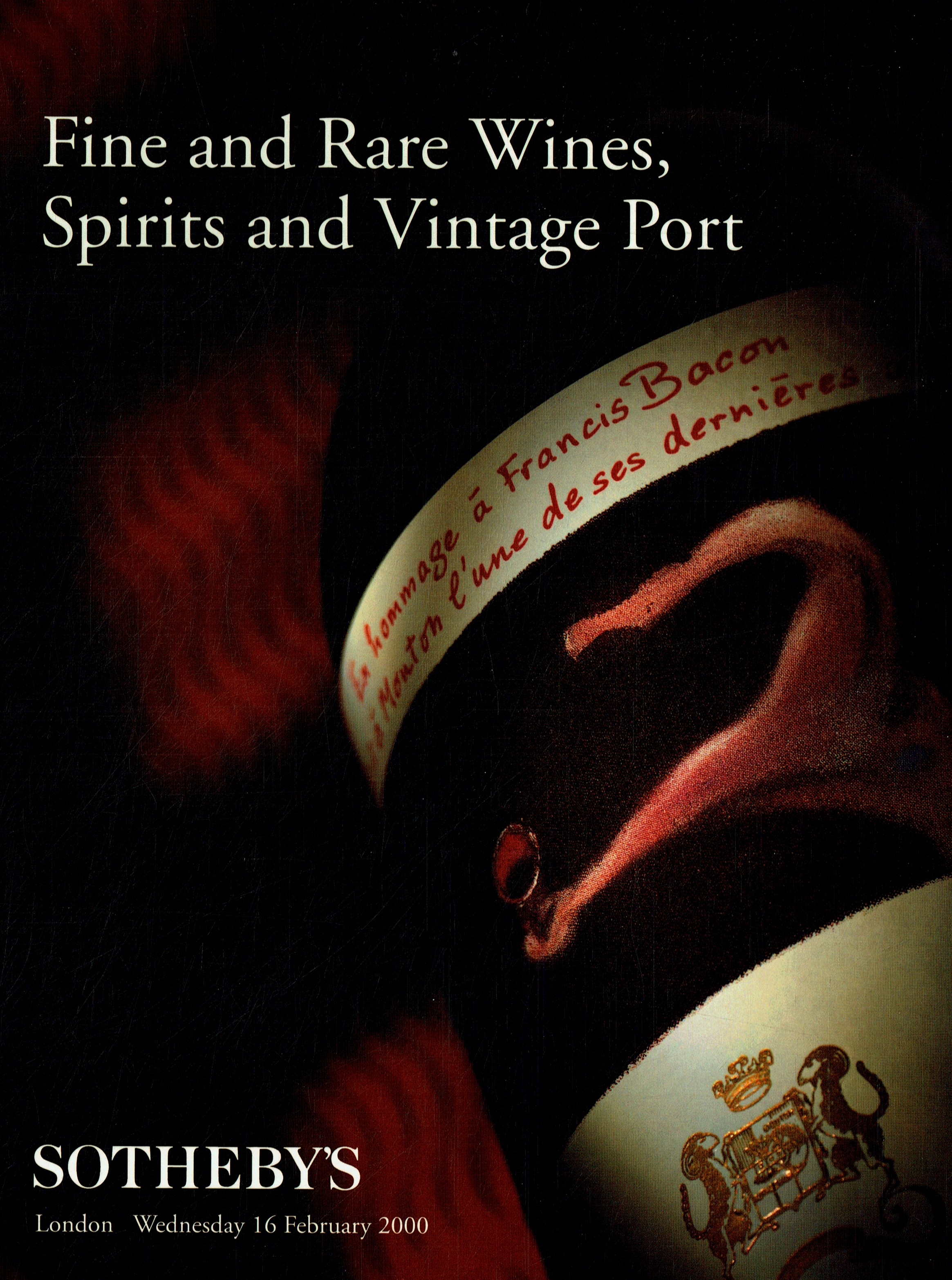 Sothebys February 2000 Fine & Rare Wines, Spirits and Vintage Por (Digital Only