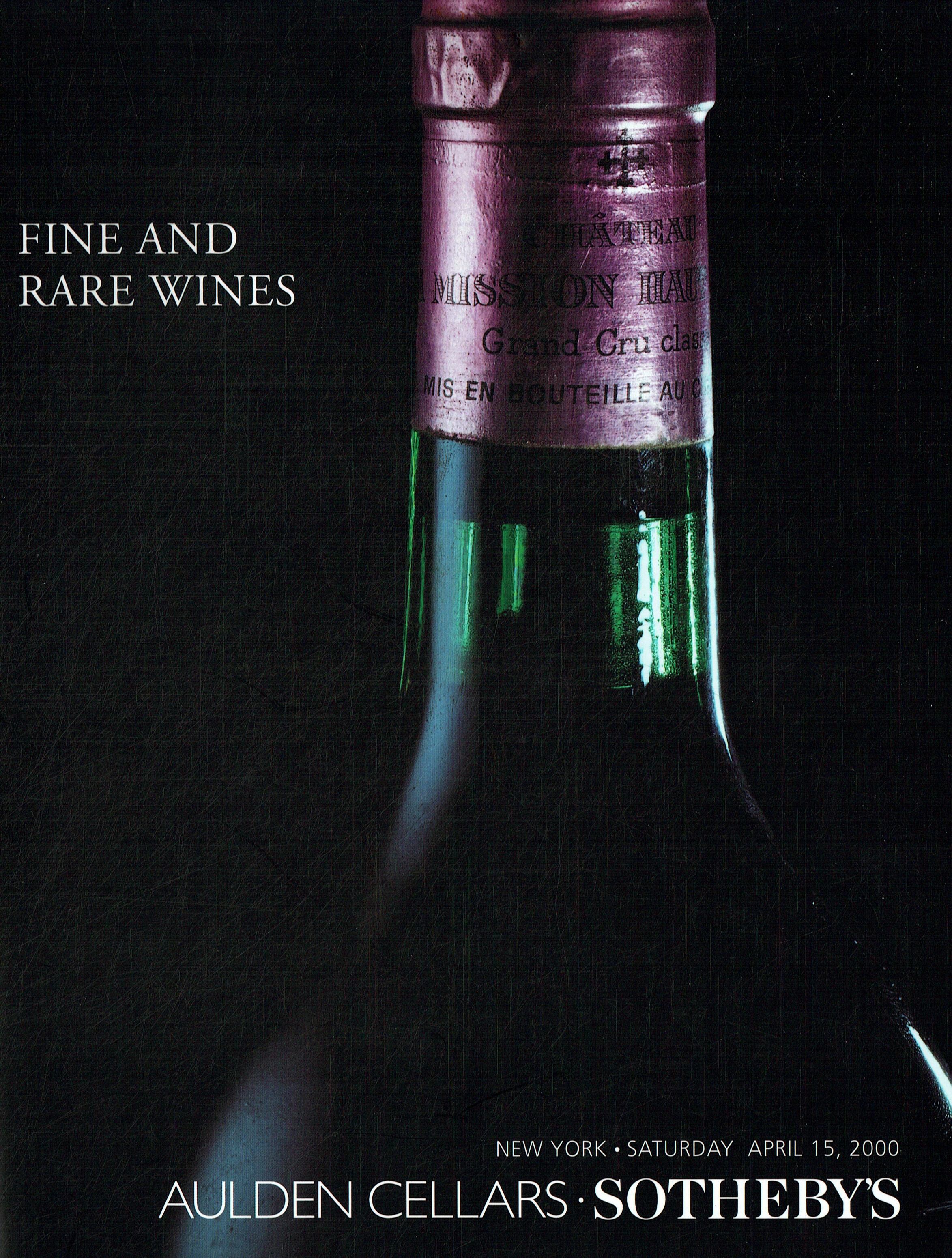 Sothebys April 2000 Fine & Rare Wines Aulden Cellars (Digital Only)