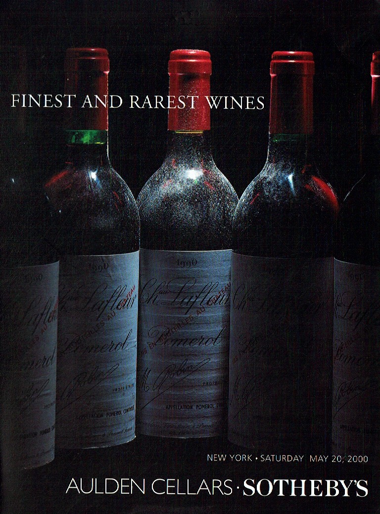 Sothebys May 2000 Aulden Cellars: Finest & Rarest Wines (Digital Only)