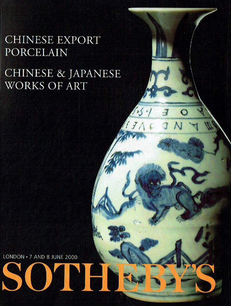 Sothebys & 8th June 2000 Chinese & Japanese Works of Art, Export (Digital Only)