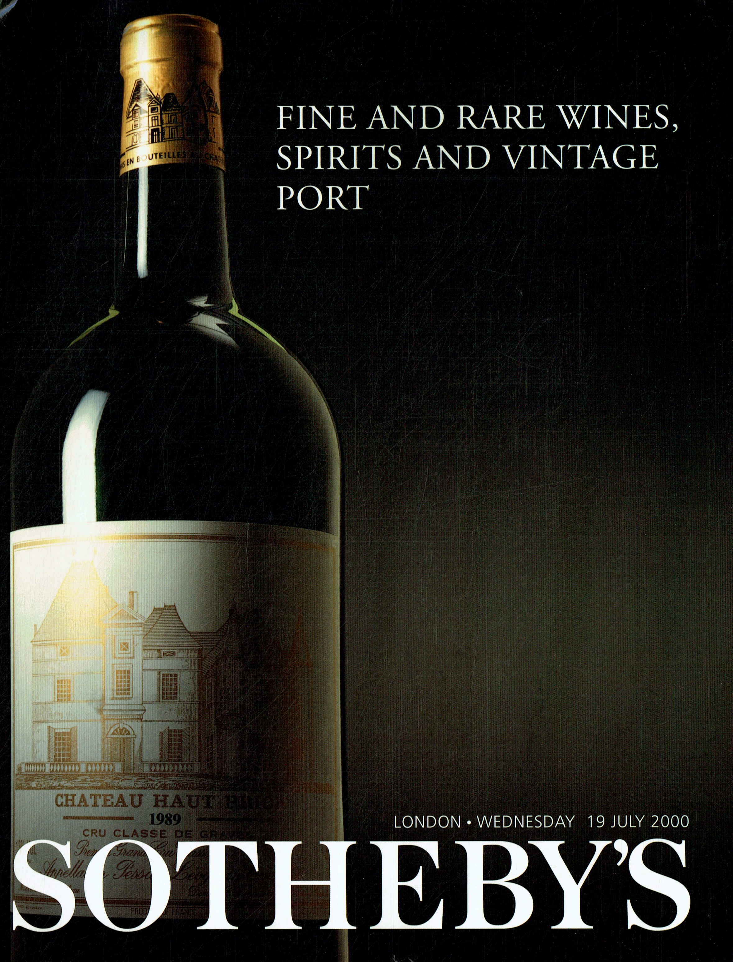 Sothebys July 2000 Fine & Rare Wines, Spritis and Vintage Port (Digital Only)