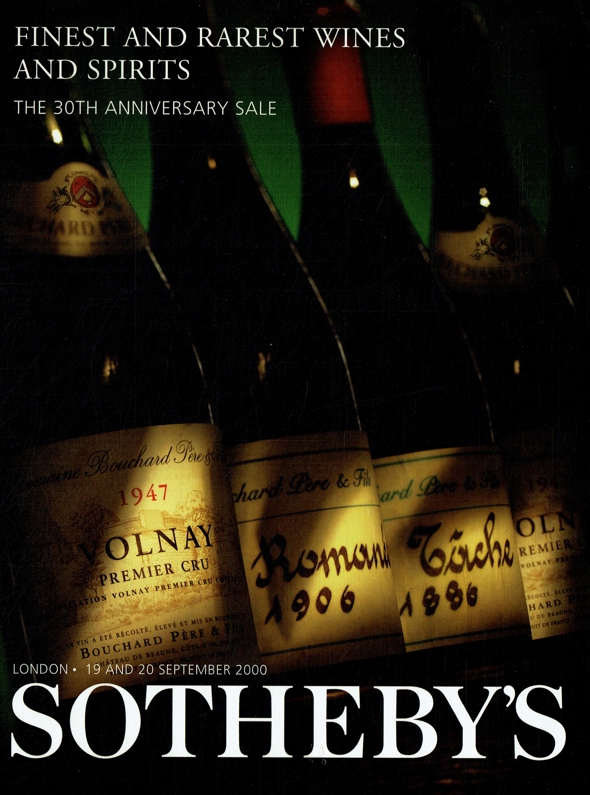 Sothebys & 20th September 2000 Finest & Rarest Wines and Spirits (Digital Only)