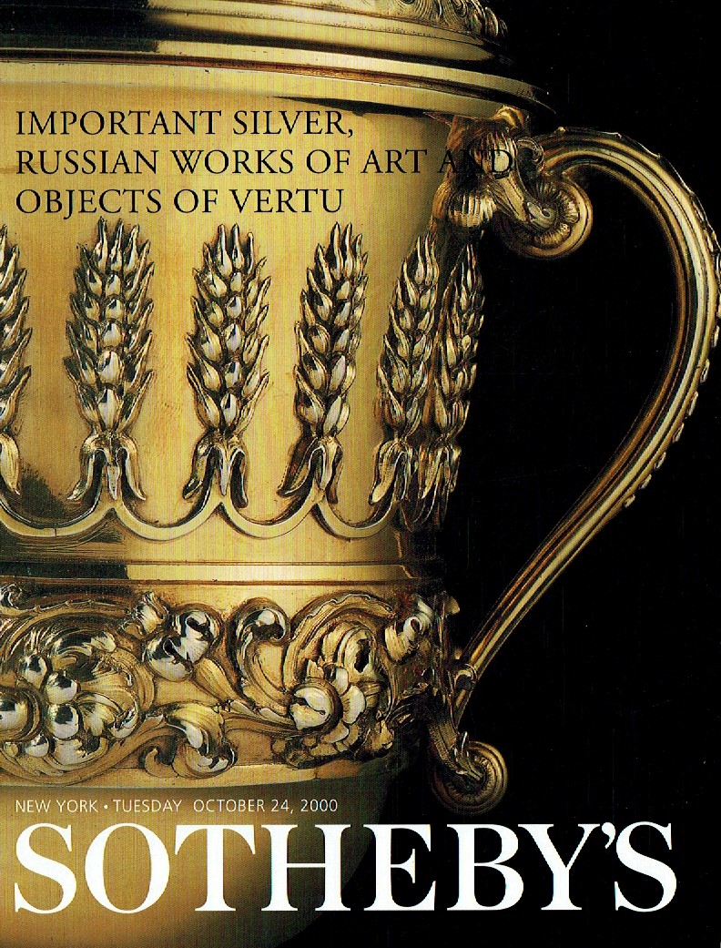 Sothebys October 2000 Important Silver, Russian Works of Art and (Digital Only)