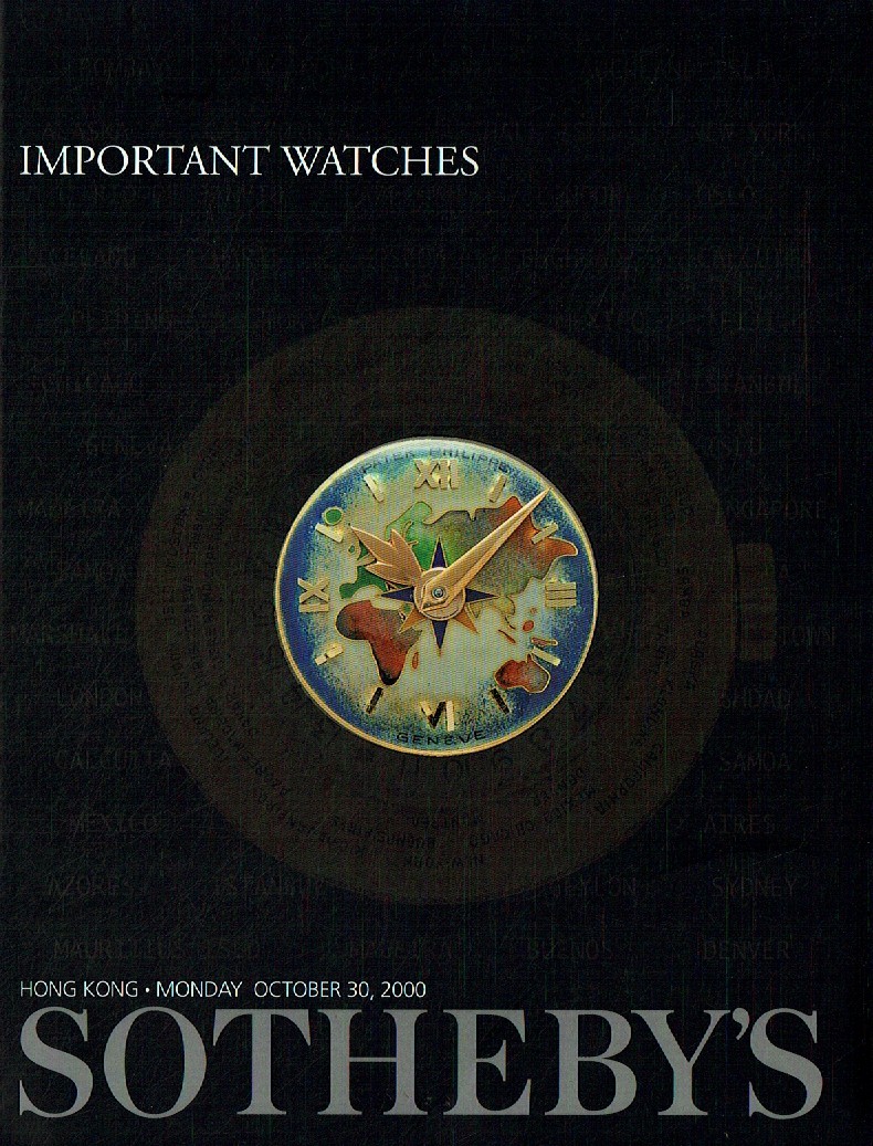 Sothebys October 2000 Important Watches (Digital Only)