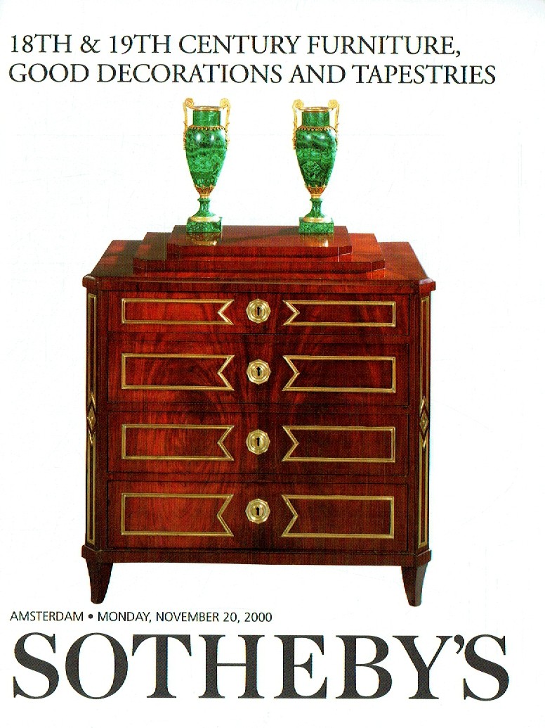 Sothebys November 2000 18th & 19th Century Furniture, Good Decora (Digital Only