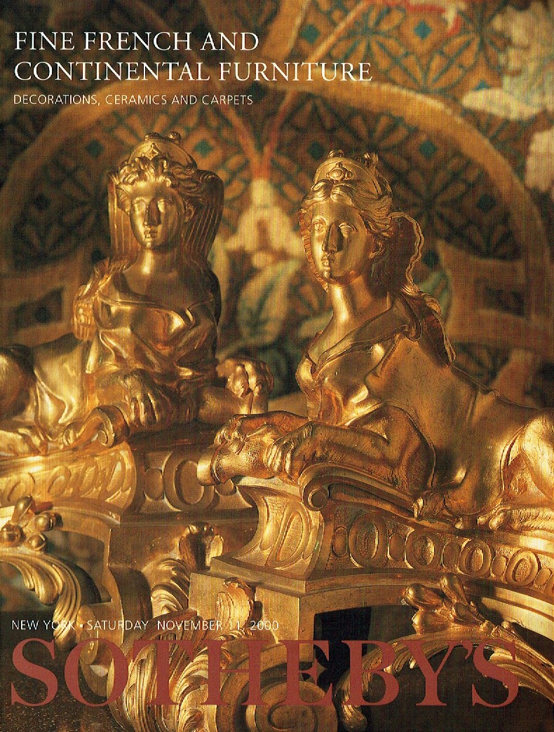 Sothebys November 2000 Fine French & Continental Furniture, Decor (Digital Only