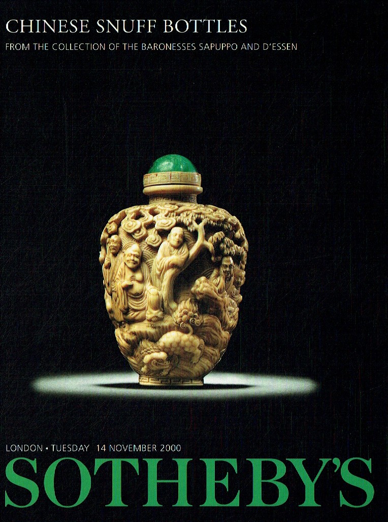 Sothebys November 2000 Chinese Snuff Bottles from the Collection (Digital Only)