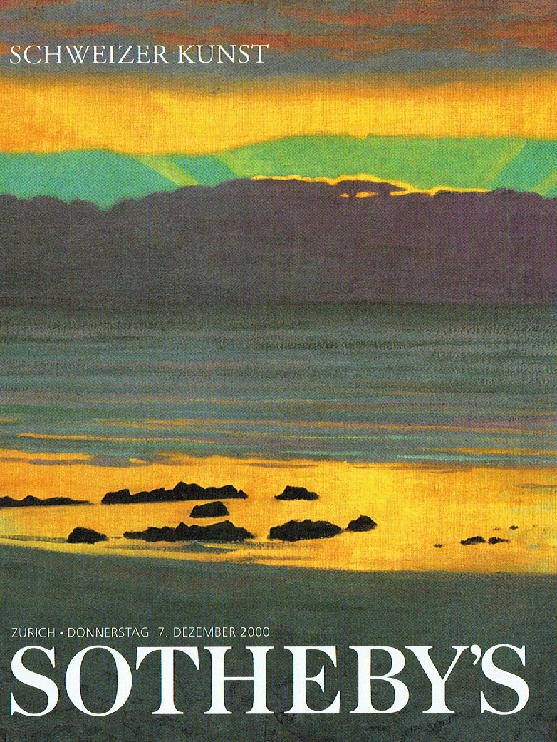 Sothebys December 2000 Swiss Art (Digital Only)