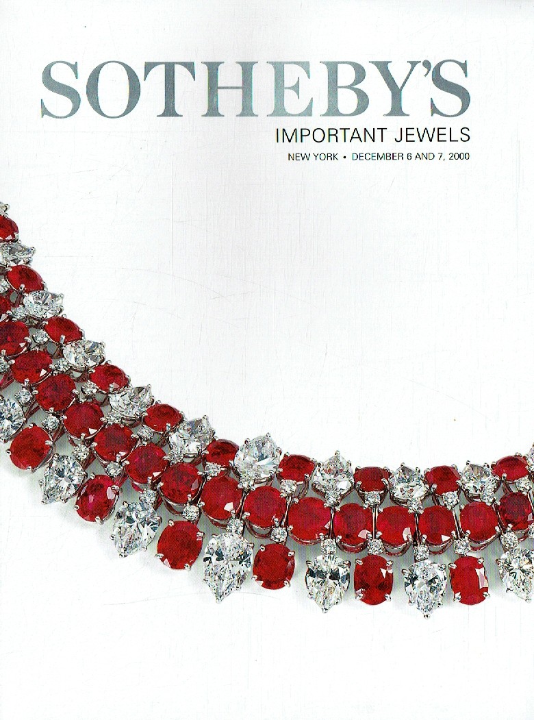 Sothebys December 2000 Important Jewels (Digital Only)