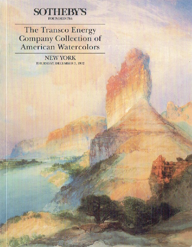 Sothebys December 1992 American Watercolors Collection - Transco (Digital Only)