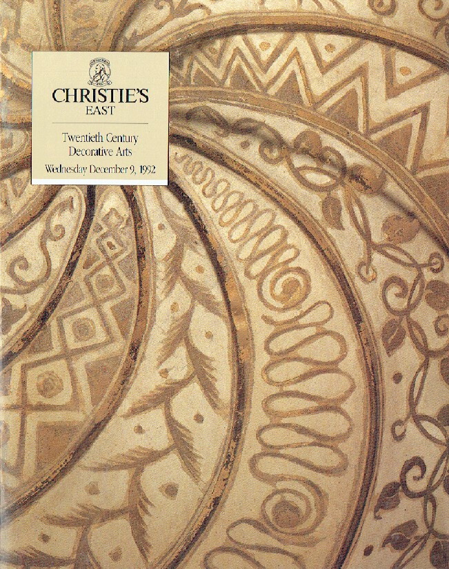 Christies December 1992 20th Century Decorative Arts (Digital Only)