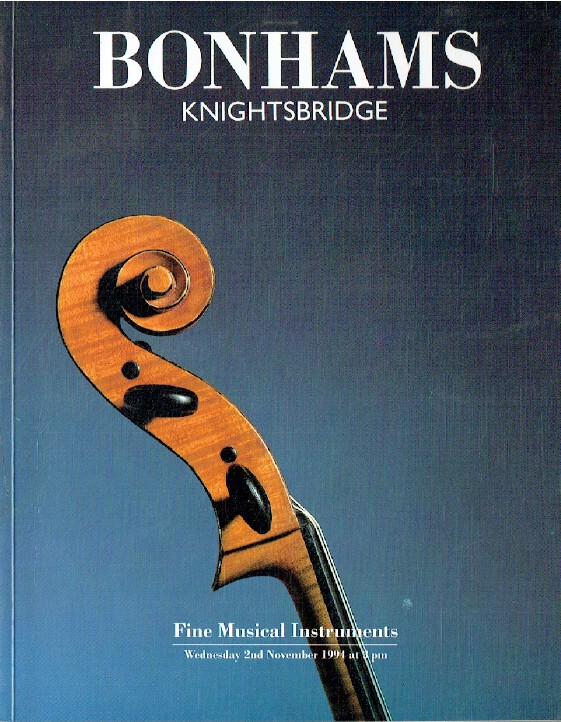 Bonhams November 1994 Fine Musical Instruments (Digital Only)