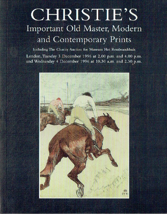 Christies December 1996 Important Old Master, Modern (Digital Only)