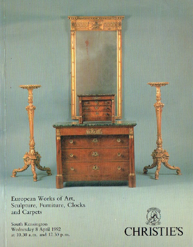 Christies April 1992 European Works of Art, Sculpture, Furniture (Digital Only)