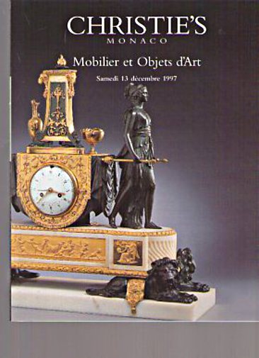 Christies December 1997 Fine French Furniture & Objects of Art (Digital Only)