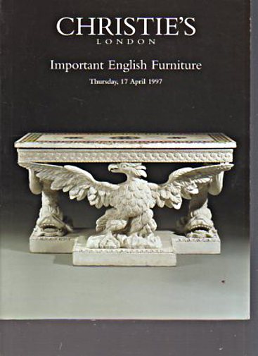 Christies April 1997 Important English Furniture (Digital Only)