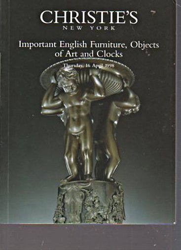 Christies April 1998 Important English Furniture, Objects of Art (Digital Only)