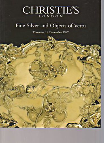 Christies December 1997 Fine Silver & Objects of Silver (Digital Only)