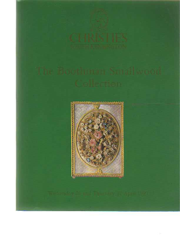 Christies 1989 Boothman Smallwood Collection (Digital Only)